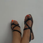 SANDALIAS PLANAS NEGRAS