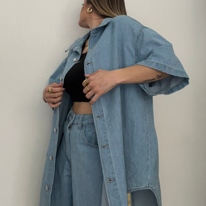 CAMISA OVER DENIM LUM