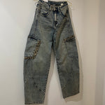 JEANS BALLOON DESGASTE LEOPARD