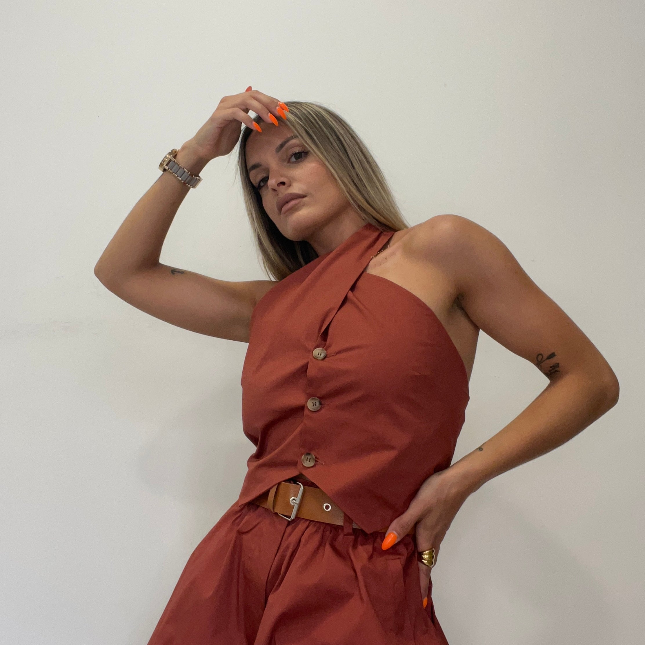 TOP CRUZADO TEJA LUM