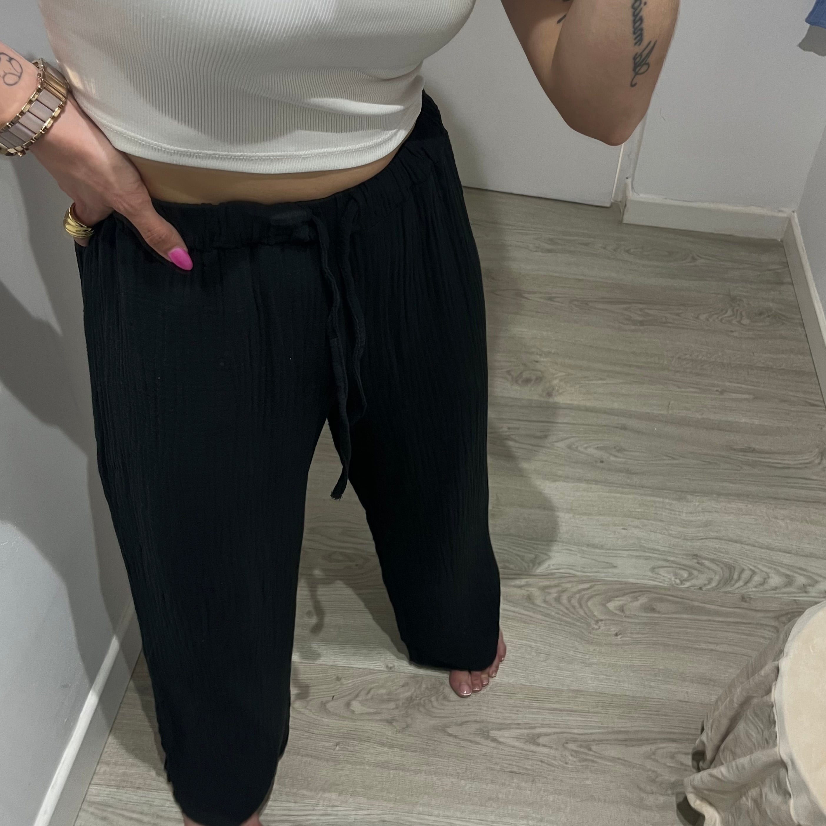 PANTALÓN BÁMBULA NEGRO