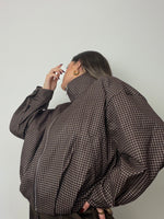 BOMBER ANCH CUADROS CHOC