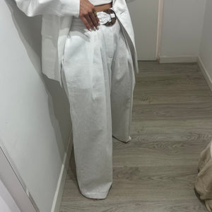 PANTALÓN BLANCO LINO LUM