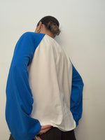 CAMISETA OVER COMBINADA AZUL