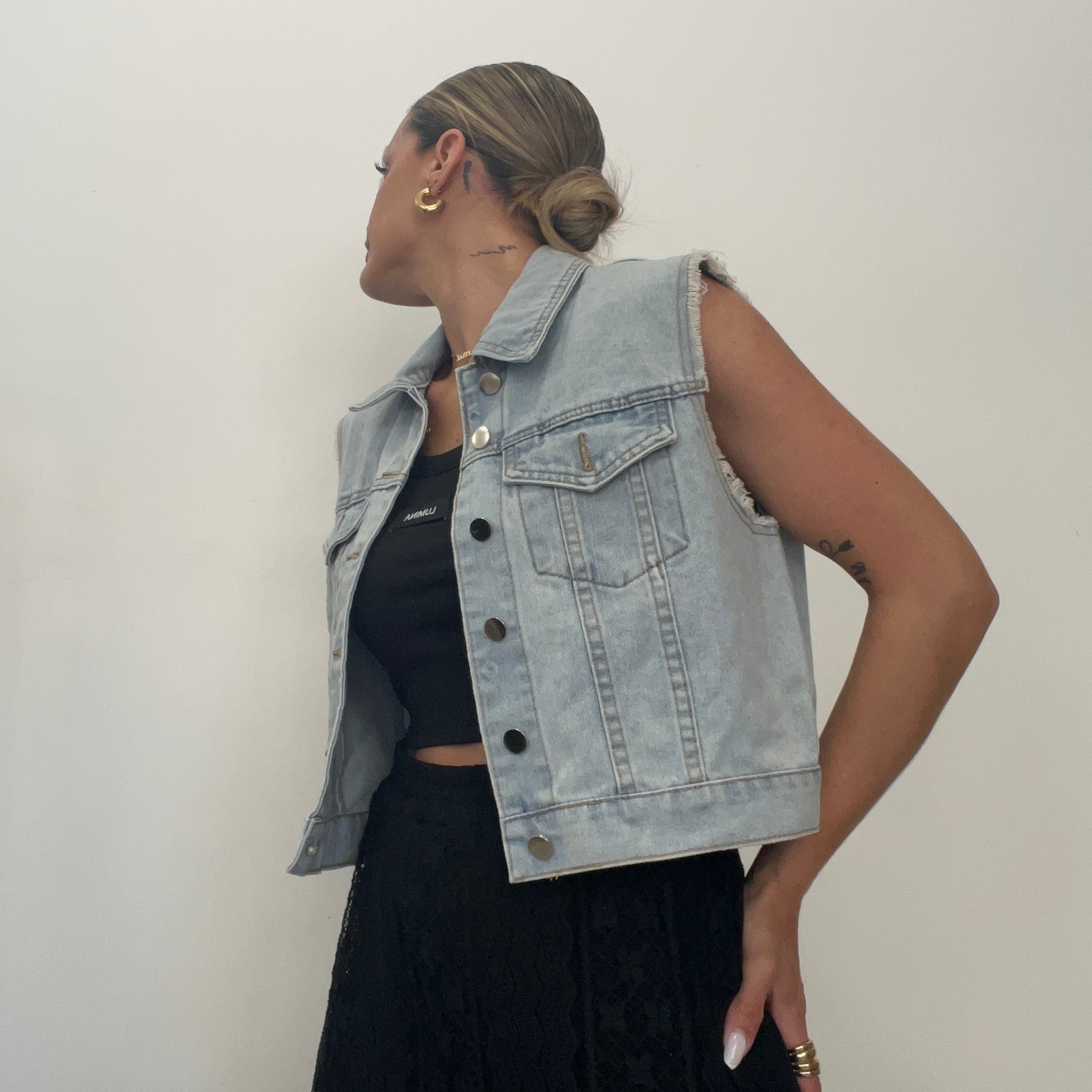 CHALECO DENIM BASIC