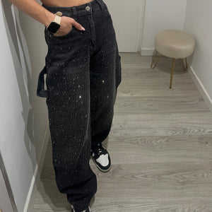 JEANS BLACK BRILL