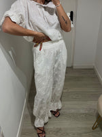 PANTALÓN VOLANT BLANC LUMINA