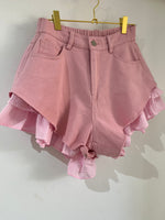 SHORT VOLANT ROSE VICHY PREMIUM