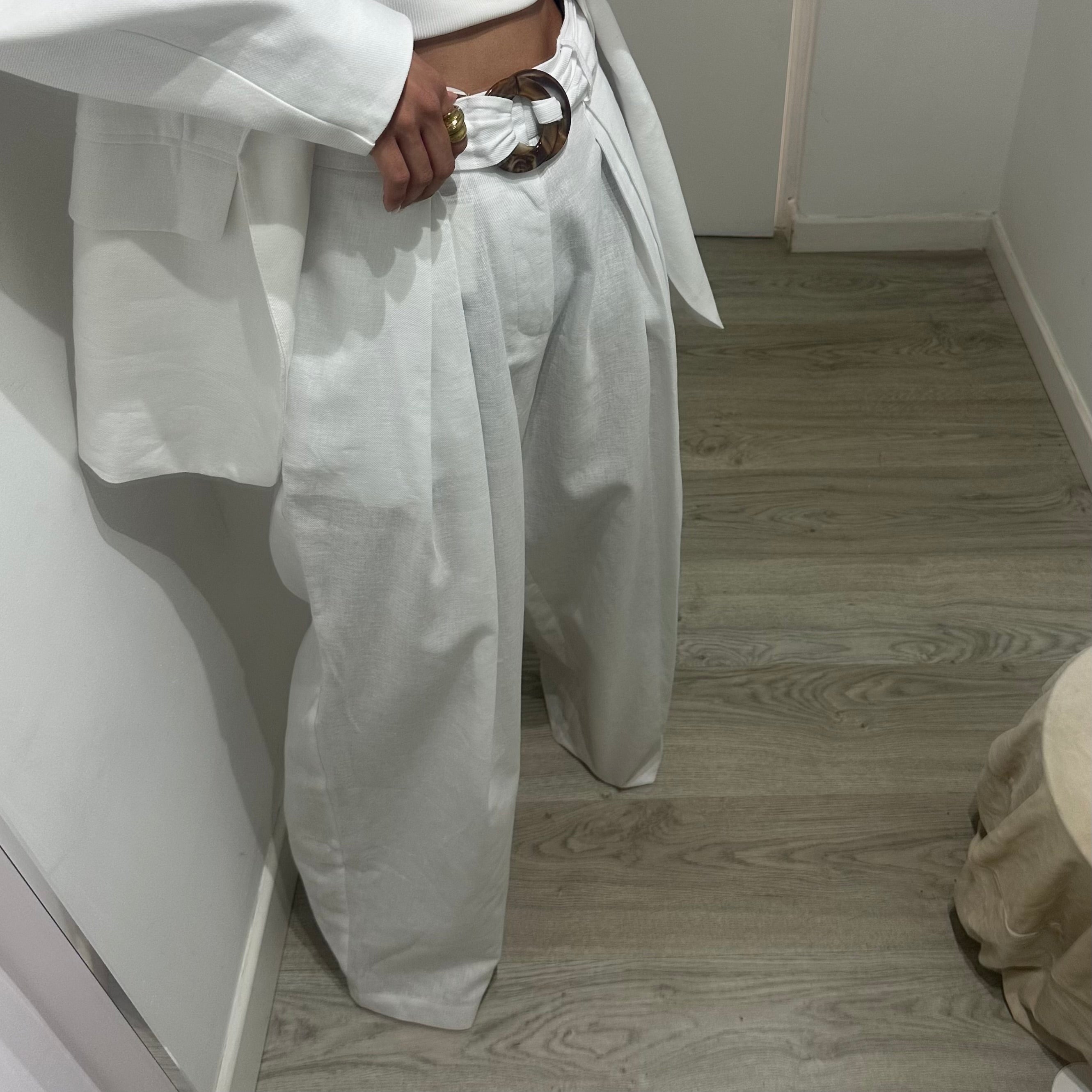 PANTALÓN BLANCO LINO LUM