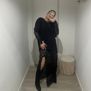 VESTIDO ENCAJE NEGRO LUM