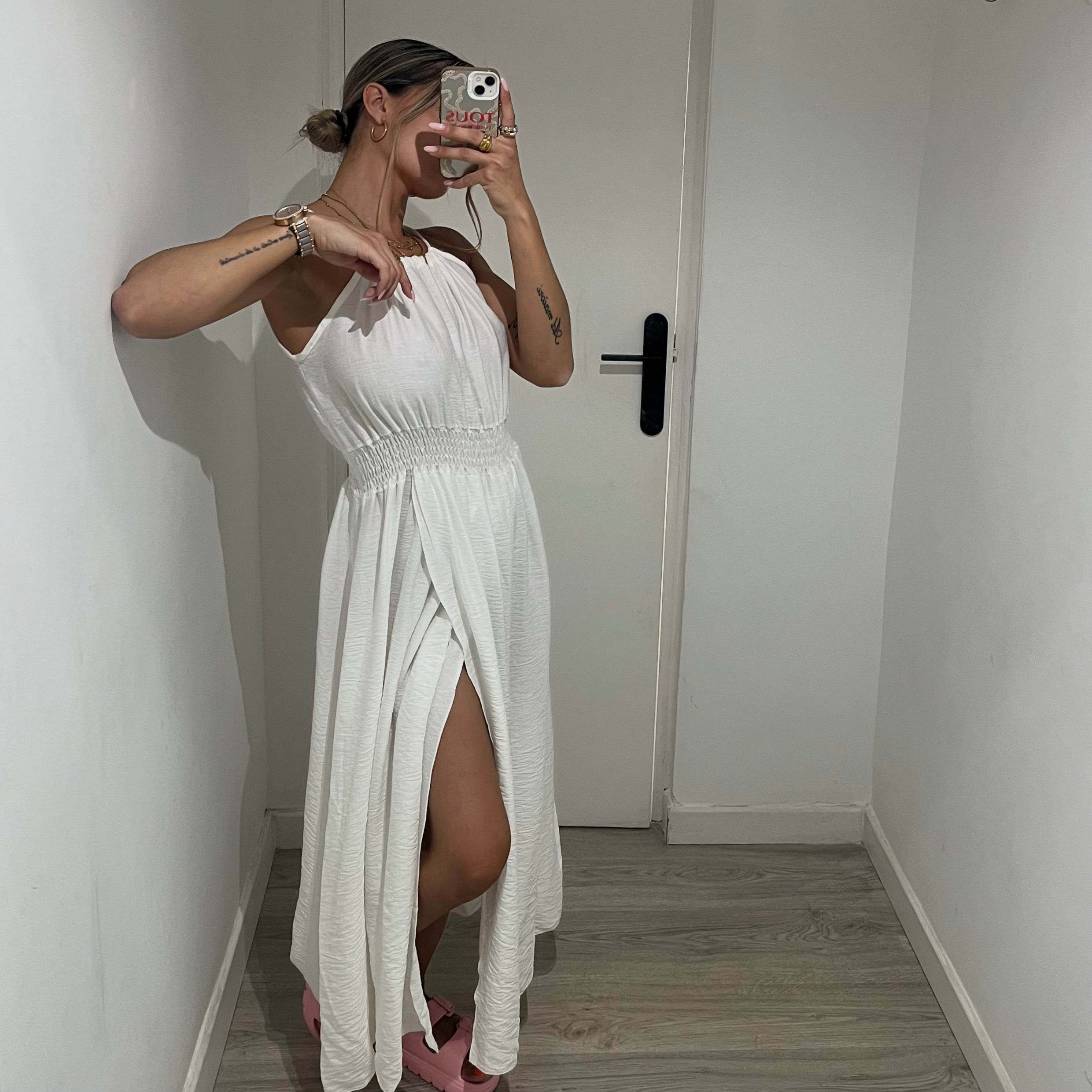 VESTIDO BLANCO ABERTURA