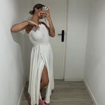 VESTIDO BLANCO ABERTURA