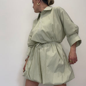 VESTIDO POPELIN VERDE LUM
