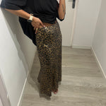 FALDA SATINADA LEOPARD