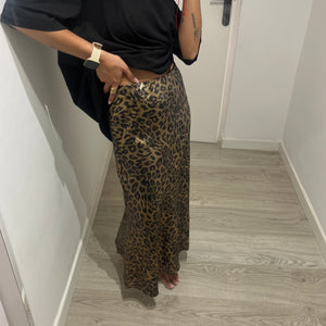FALDA SATINADA LEOPARD