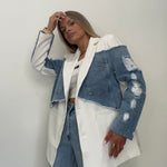 BLAZER COMBINADA DENIM BLANCA
