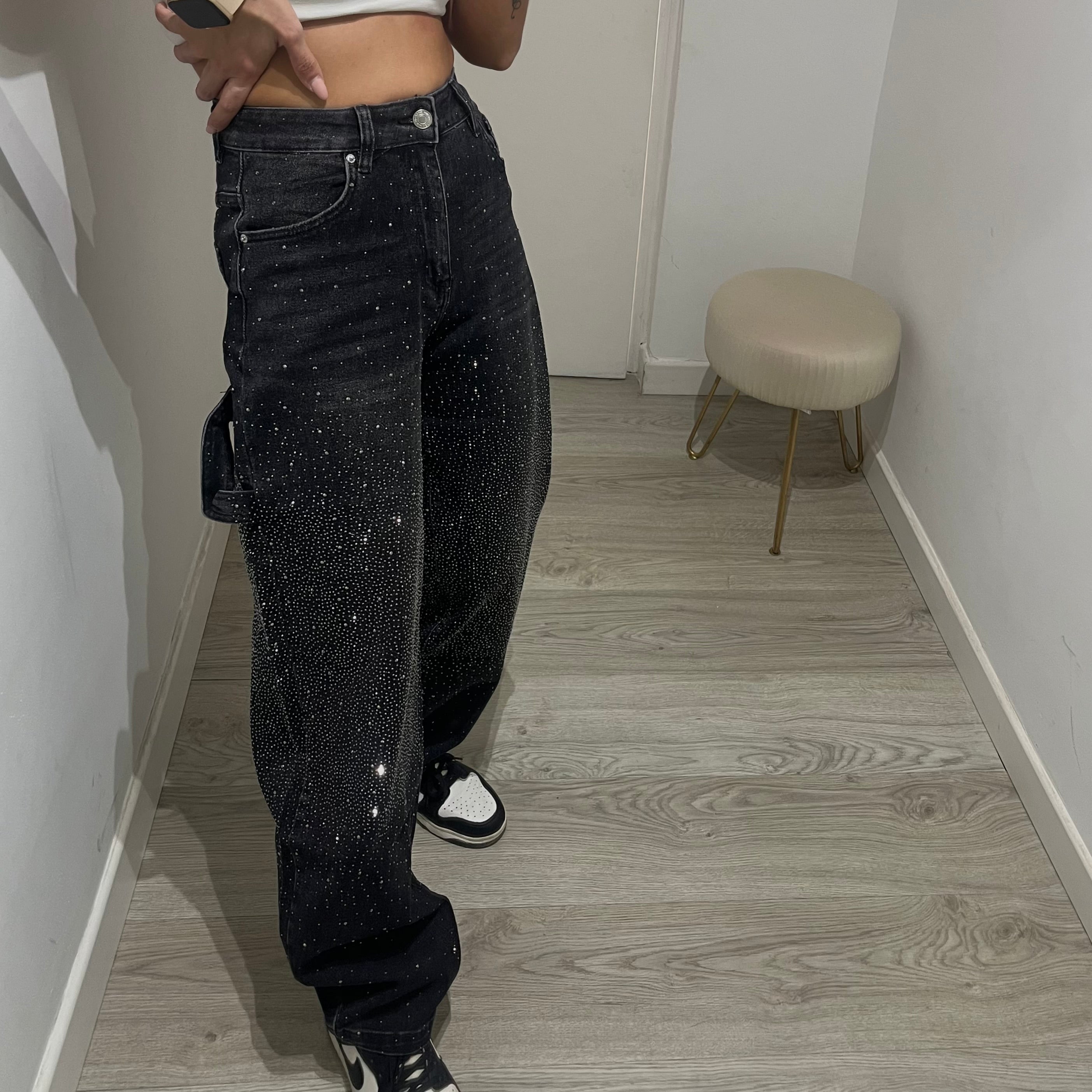 JEANS BLACK BRILL