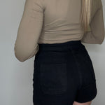 FALDA PANTALÓN DENIM NEGRA