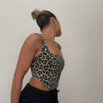 TOP DENIM LEOPARD