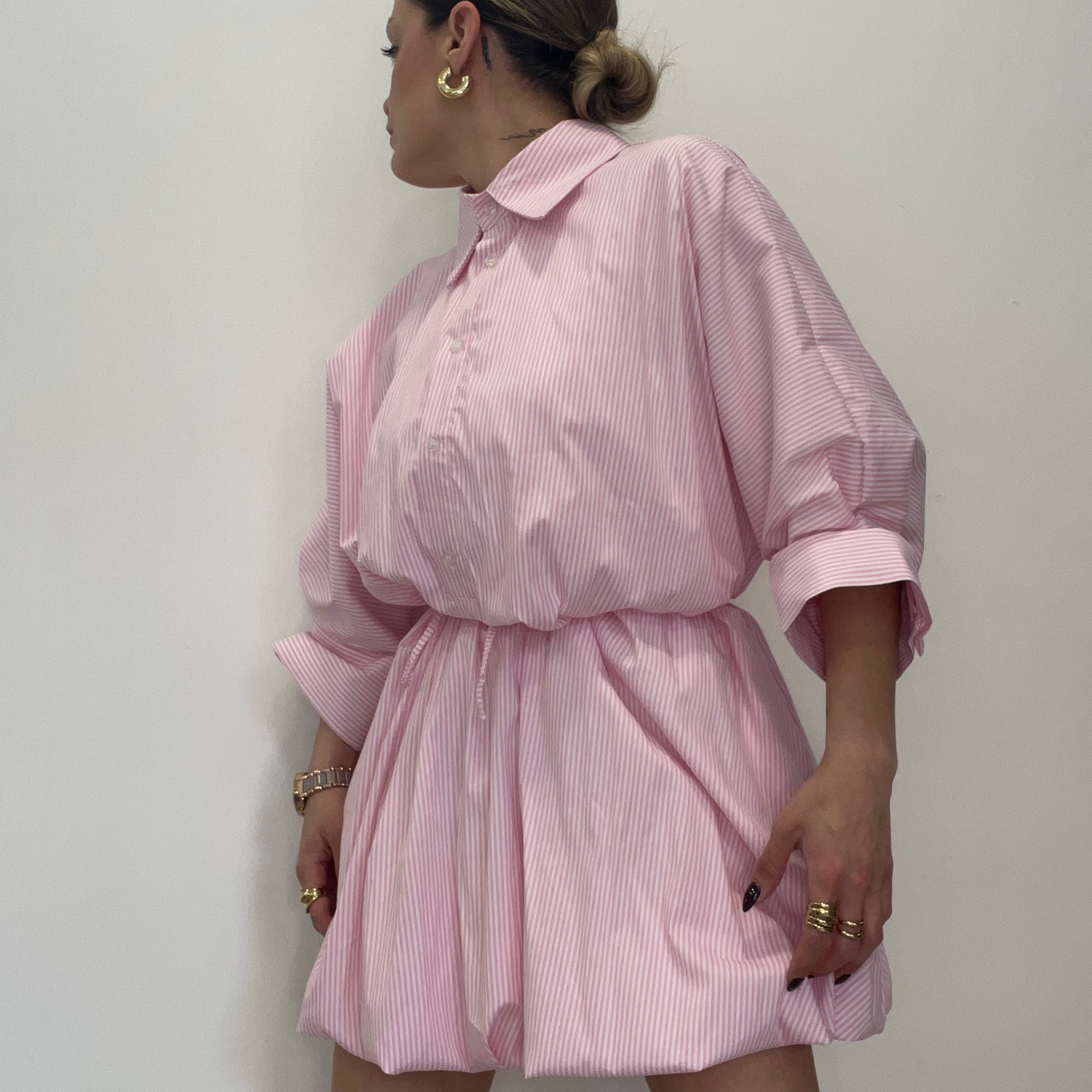 VESTIDO POPELIN PINK LUM
