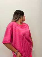 CAMISETA LINEAL FUCS NEÓN