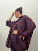 CAMISA ANCH CUADROS BURDEOS LUMINA