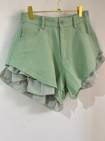SHORT VOLANT VERD VICHY PREMIUM