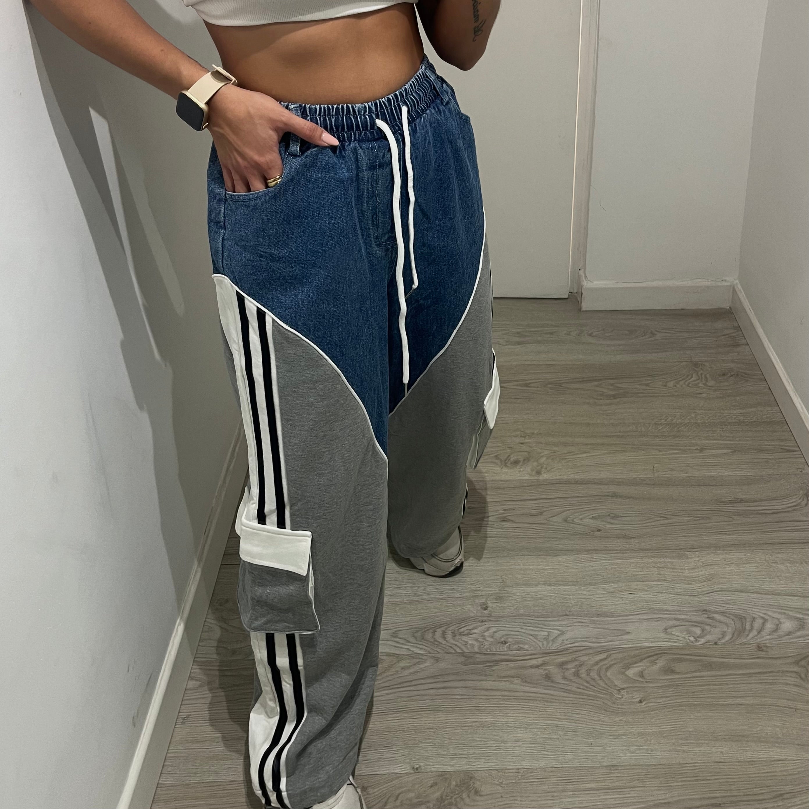 PANTALÓN COMBINADO GRIS PREMIUM
