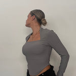 CAMISETA CUELLO RECTO CANALÉ