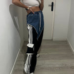 PANTALÓN COMBINADO NEGRO PREMIUM