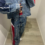 CONJUNTO DENIM COMBINADO