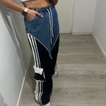 PANTALÓN COMBINADO NEGRO PREMIUM
