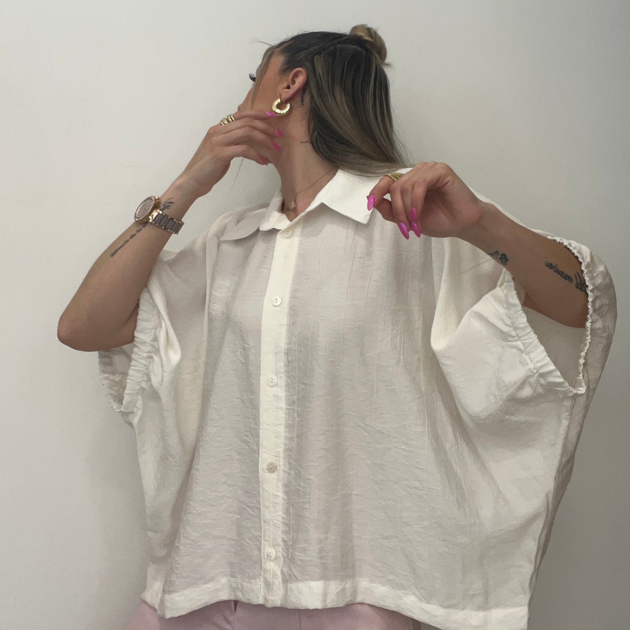 CAMISA OVER BLANCA LUM