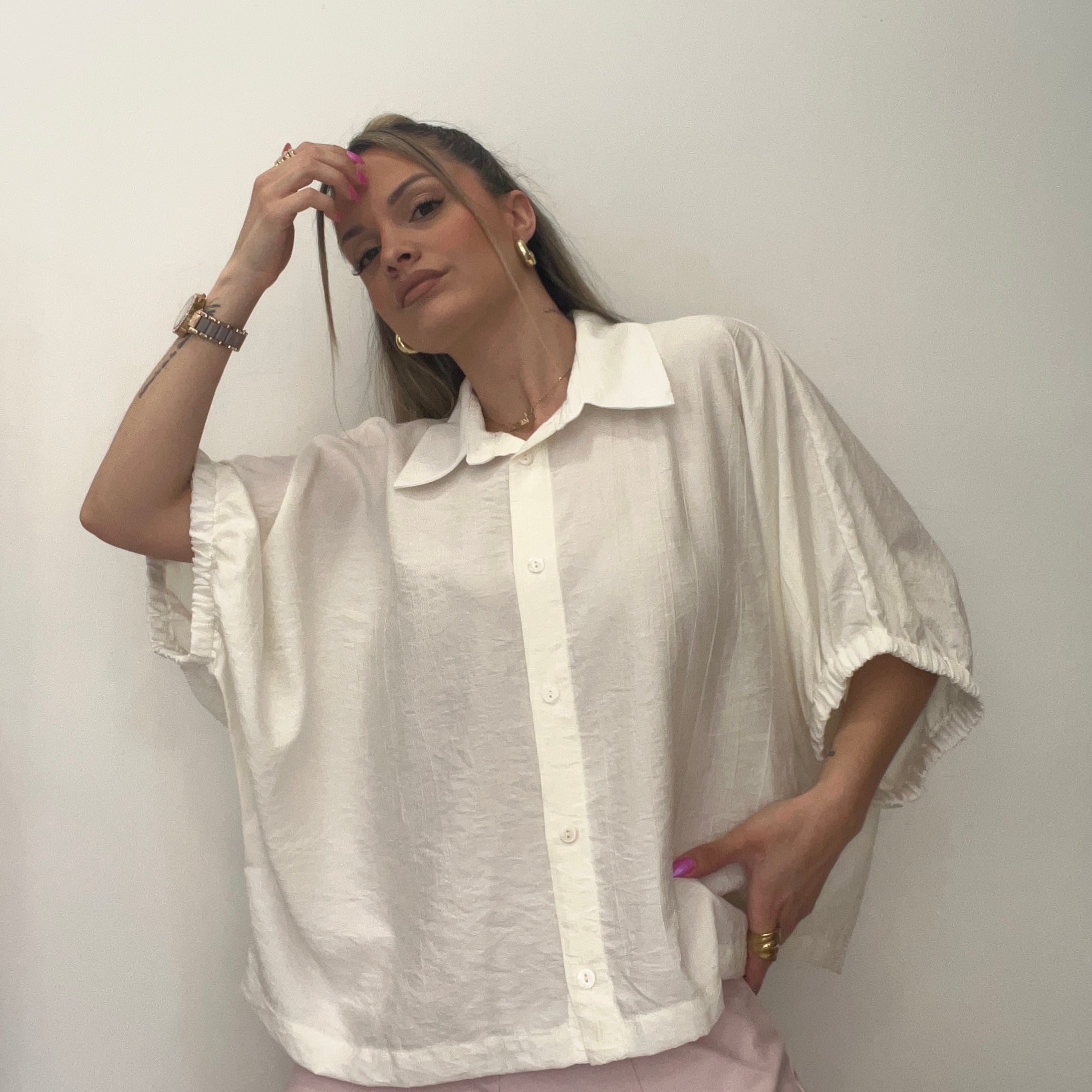 CAMISA OVER BLANCA LUM