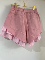 SHORT VOLANT ROSE VICHY PREMIUM