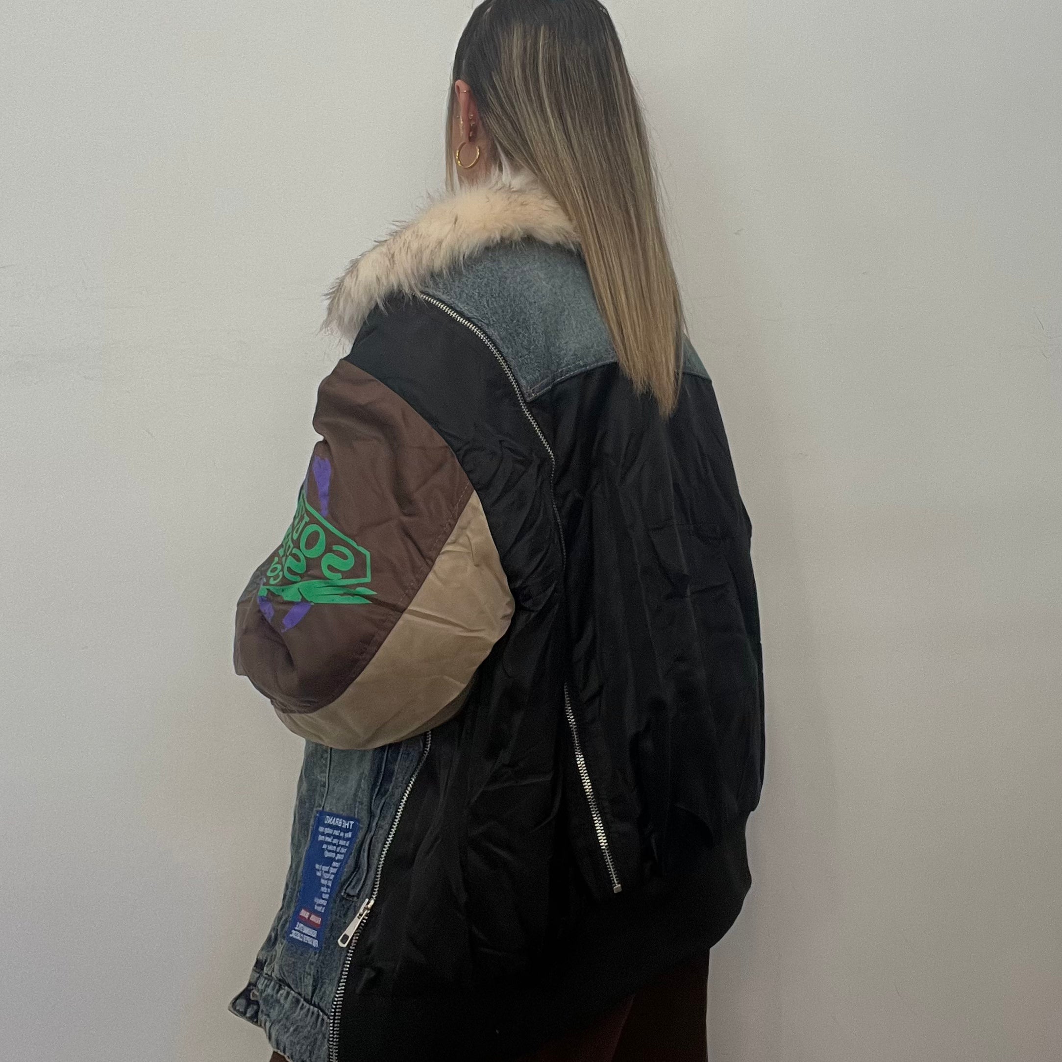 CHAQUETA DENIM PARCHES PREMIUM