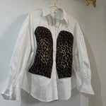 CAMISA FRUNCIDA LEOPARD PREMIUM