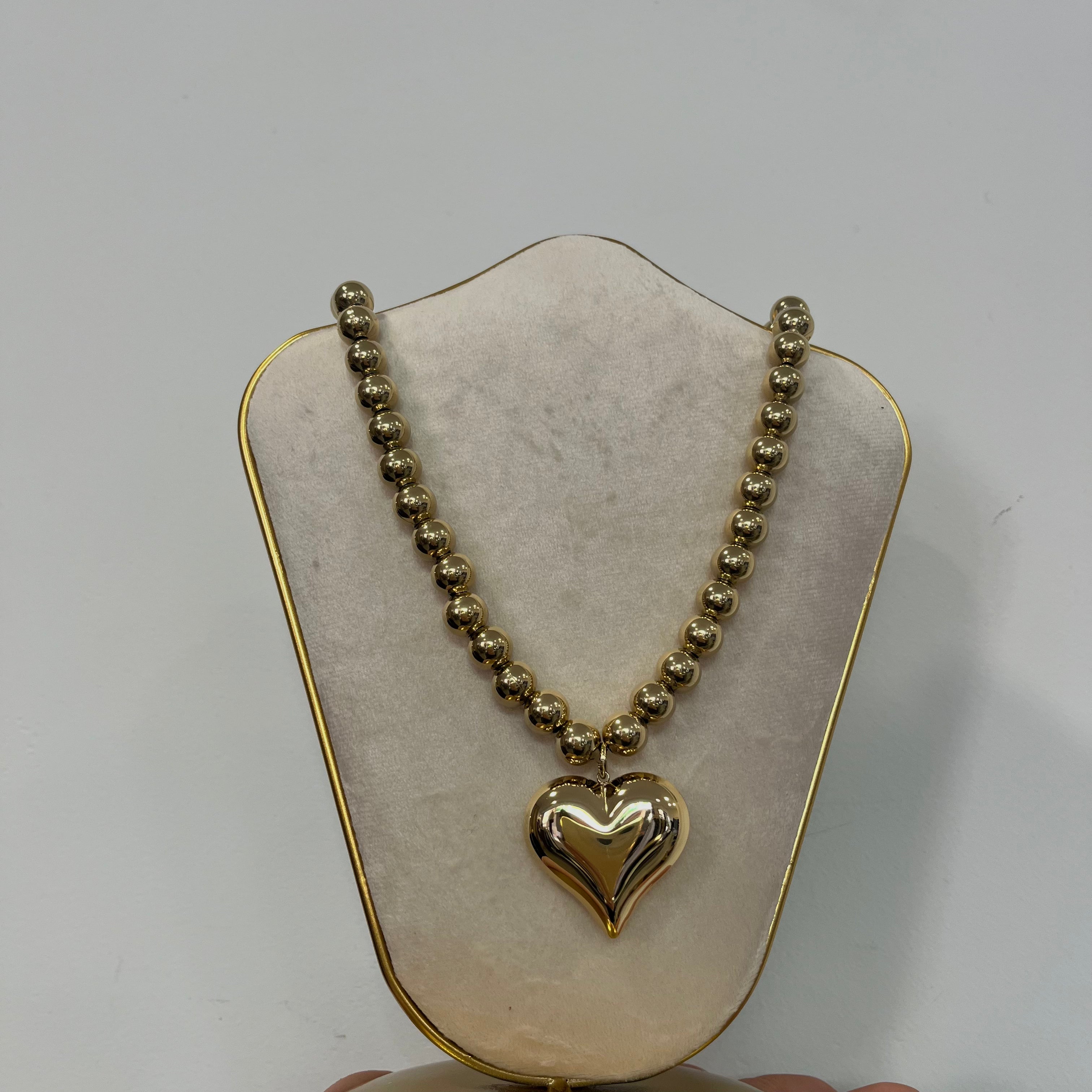 COLLAR BOLAS CORA DORAD